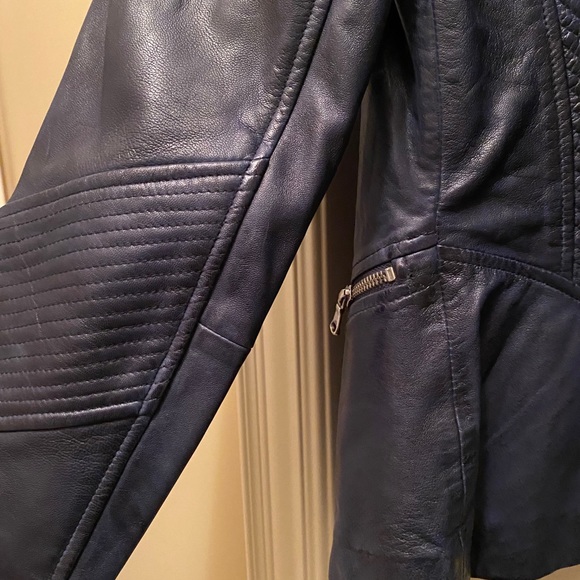 Danier Leather navy Selah jacket XXS - Picture 5 of 5